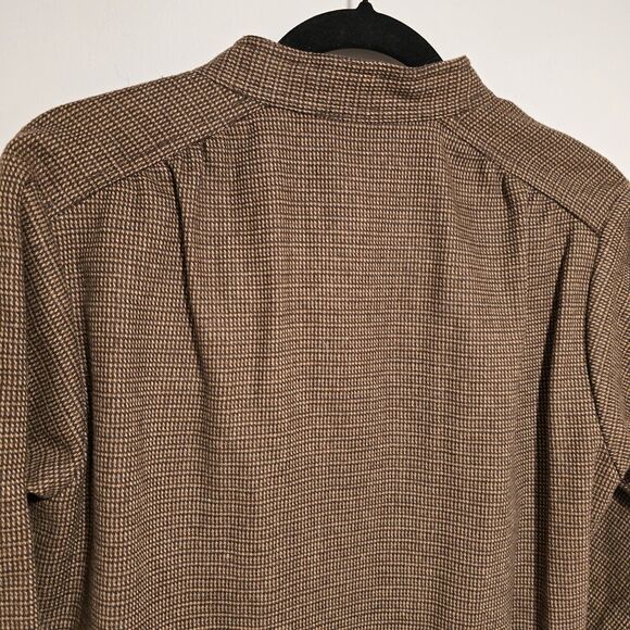True Vintage 70s Palena Jacket Shacket Wool Blend Button Up Large Womens Brown - Picture 9 of 10